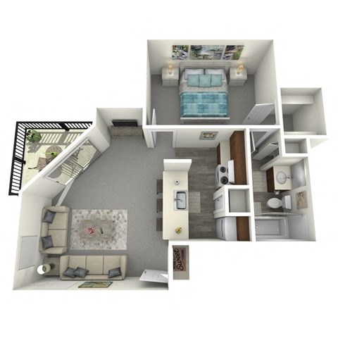 Ash Floor Plan at The Nova Apartments, Memphis, Tennessee